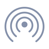Icon representing signal-friendly window film that allows electromagnetic waves to pass through.